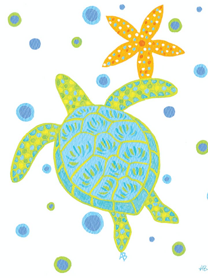 Turtle Flour Sack Towel for wholesale by Festive Fish