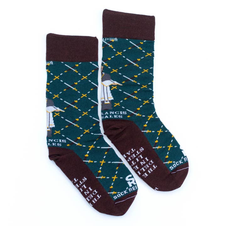 Sock Religious - Wholesale Socks – Unisex - St. Francis de Sales Adult Socks1