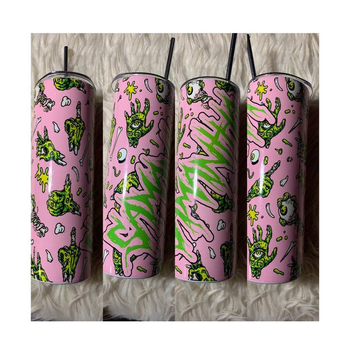 Uhyggelig Zombie Hænder Tumbler for engroshandel hos Striped Coffin Customs