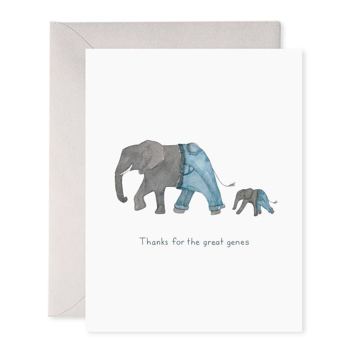 Elephant Genes Greeting Card for wholesale by E. Frances Paper