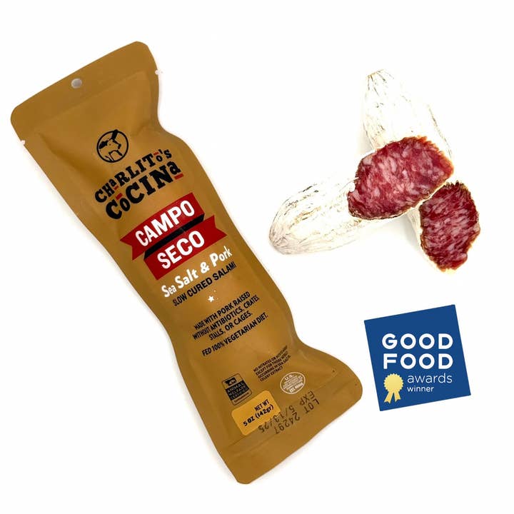 Charlito's Cocina - Wholesale Salami - Campo Seco - Slow Cured Sea Salt & Pork Salami