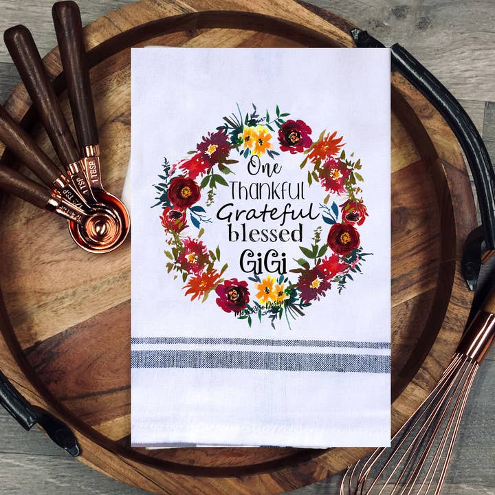 Uma Toalha de Cozinha Grata Abençoada Gigi por atacado de Moss Rose Designs