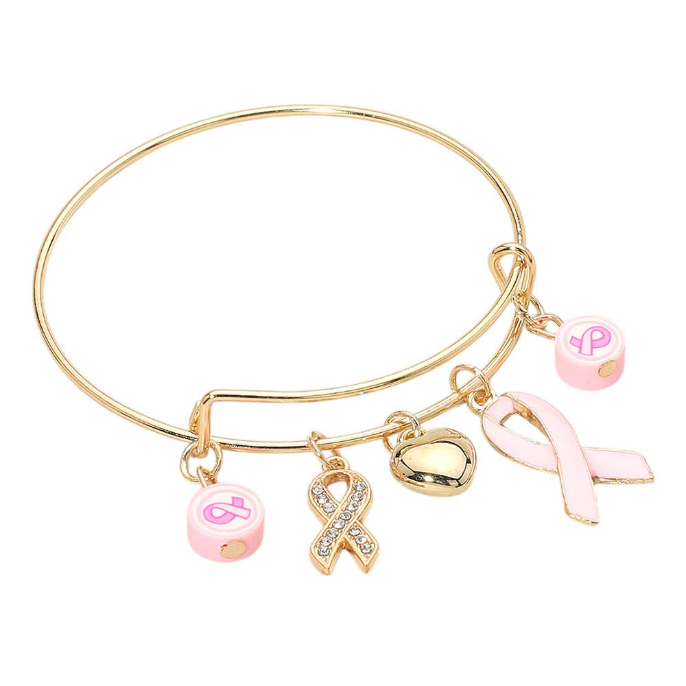Sensibling Corp. - Vente Bracelets à breloques/pendentifs - 12PCS - Bracelets à breloques cœur ruban rose5