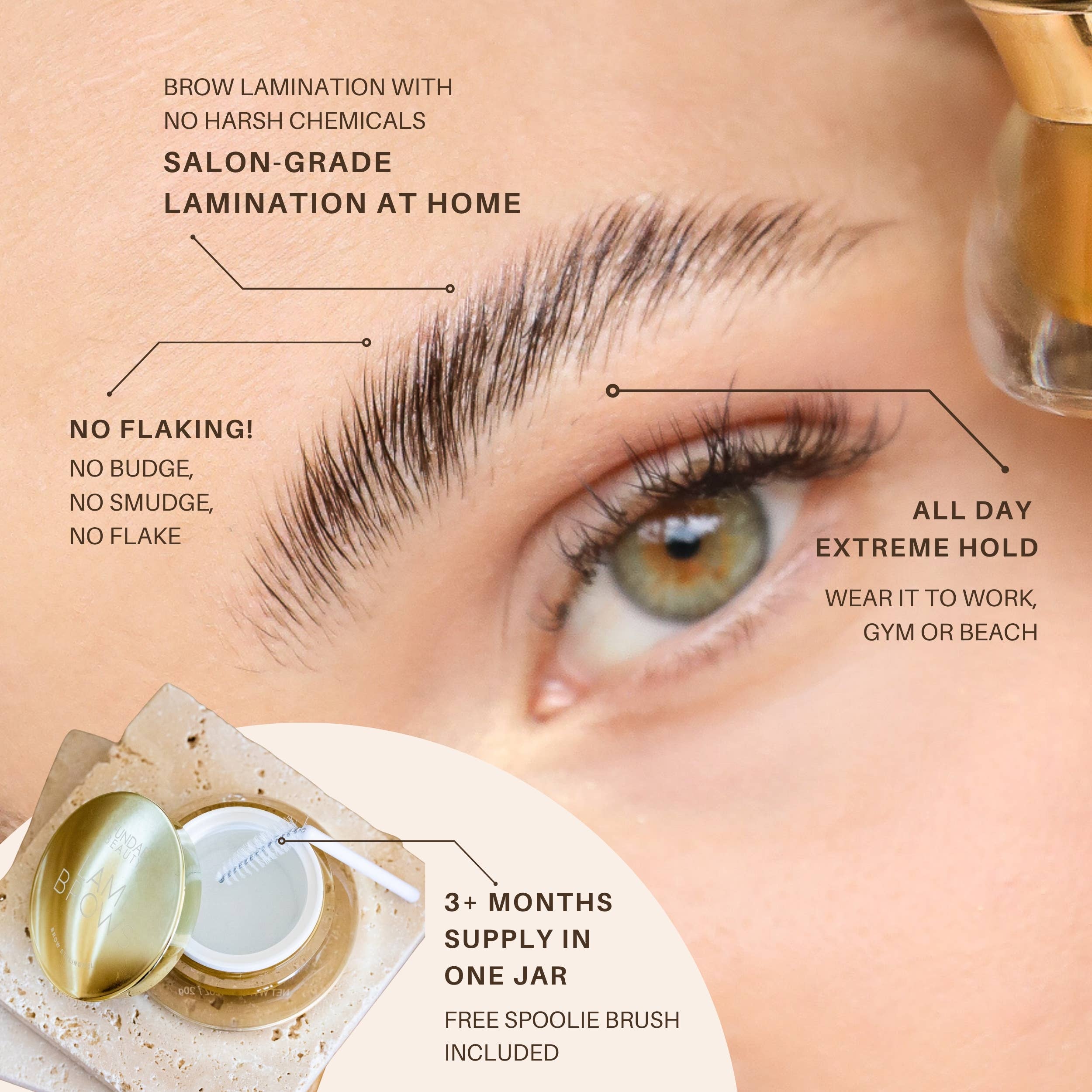 FUNDAE Beauty - Vendita all'ingrosso Set/kit per sopracciglia - LAMI BROWS Gel per Laminazione Sopracciglia, Cera per Sopracciglia a Tenuta Estrema3