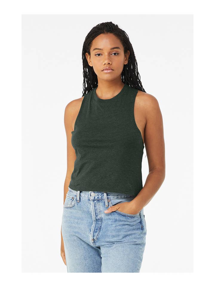 Total Apparel - Wholesale Tank Top - Women's - Bella + Canvas Ladies' Racerback Cropped Tank | 668211