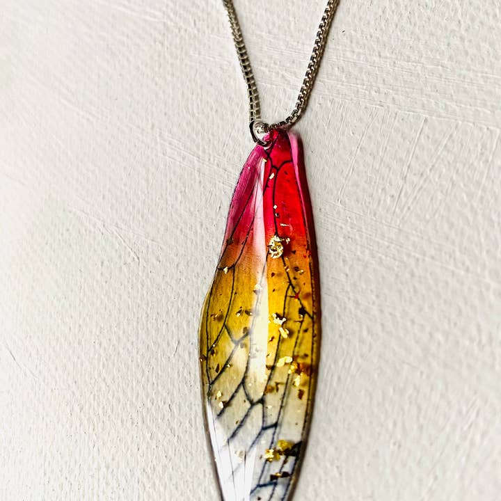 Butterfly Necklace, Resin Wing for wholesale by Janine’s Jewelry Design