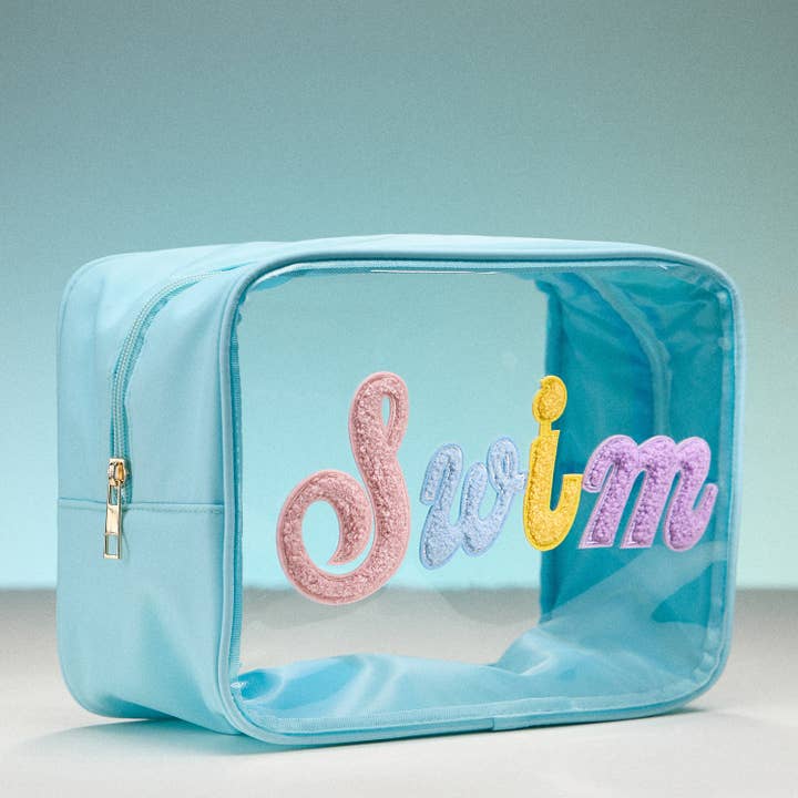 Lilla Haven - Wholesale Pouch - Women's - Large Clear PVC Pouch with Letters-Pool, Beach, Swim, Travel