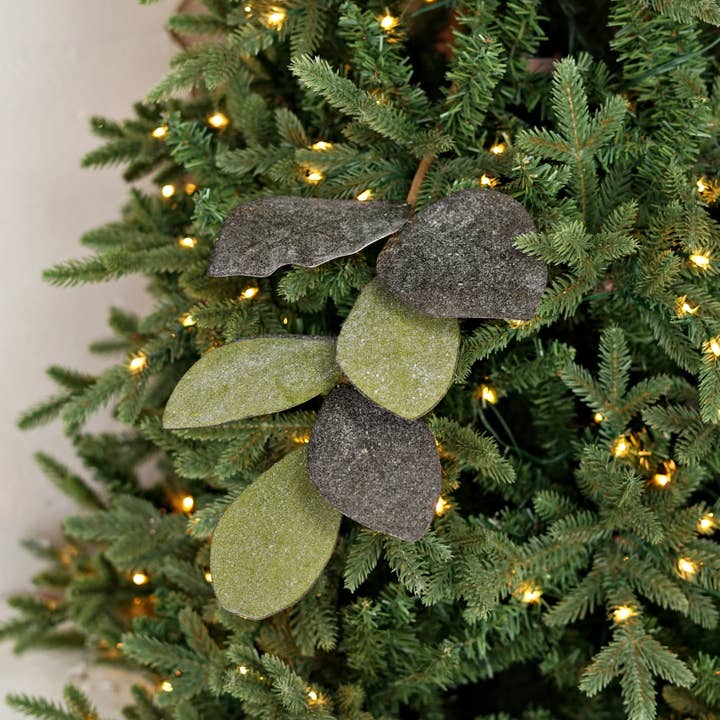 Impressive Enterprises, Inc. - Wholesale Christmas Decoration - ISB73135- 20in Vintage Glitter Magnolia Leaves pick4