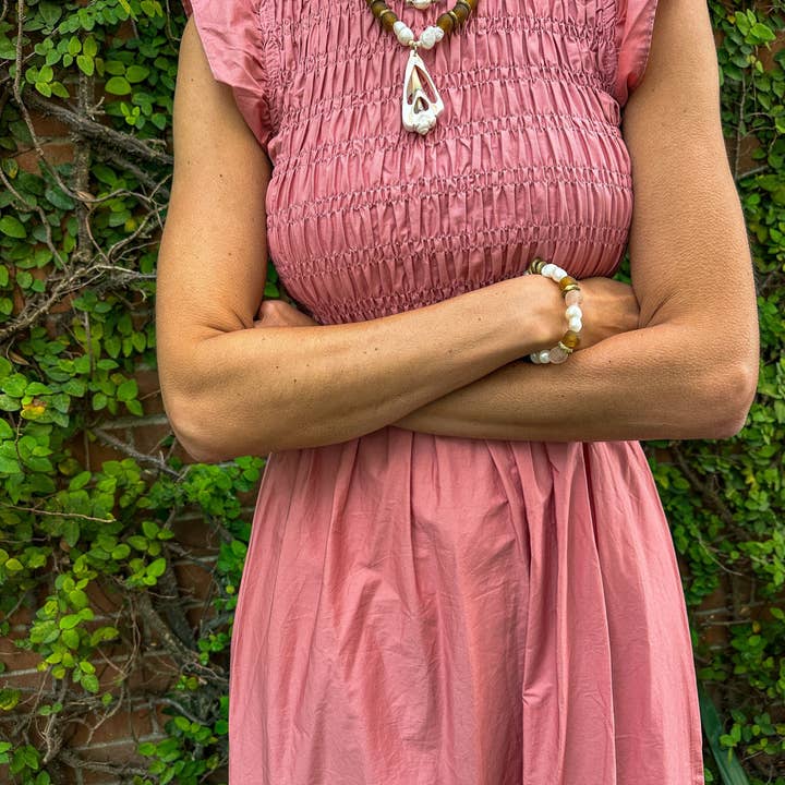 Twine & Twig - Venta al por mayor Collares de cuentas/perlas - Collar Tribal de Conchas | Perla Neutra3