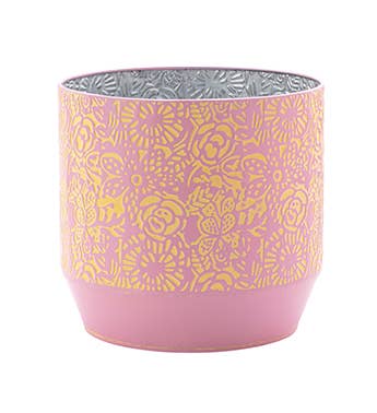 Napco - Wholesale Plant Pot - Pink & Yellow Patterned Planter - Storage(3) Item # 17184 4