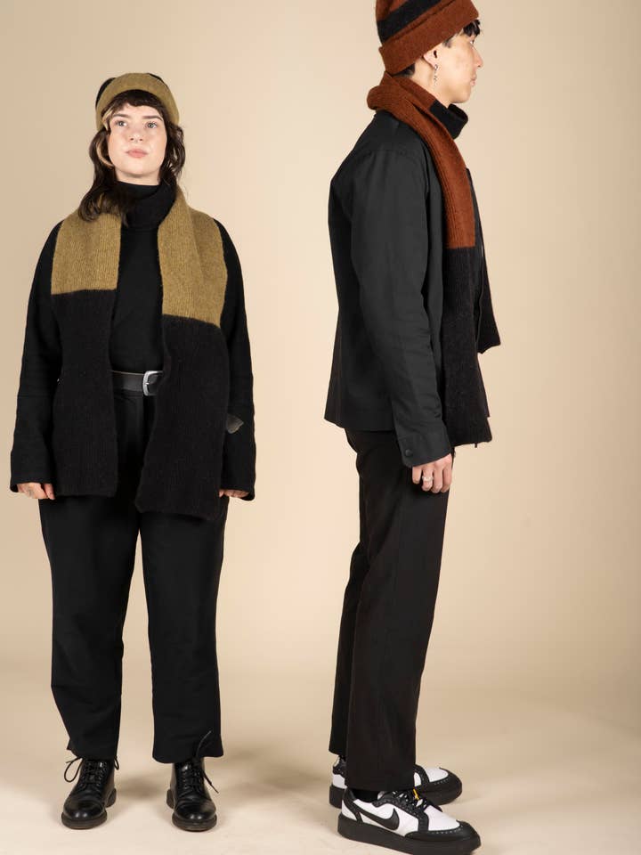 Slanke Geribbelde Gestreepte Sjaals voor wholesale door Rosana Exposito