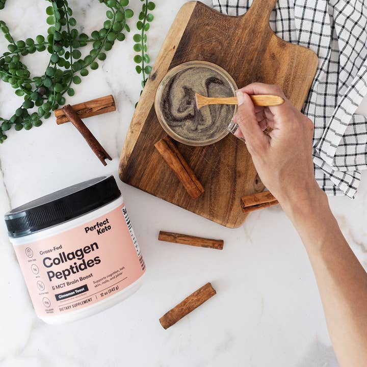 Perfect Keto - Wholesale Protein/Superfood Powder - Grass-Fed Collagen + MCT Oil, Dairy Free, Coffee Creamer14