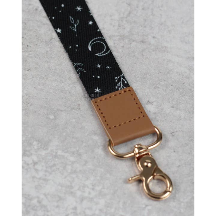 Shannon Talbott - Wholesale Keychain - Unisex - Witchy Crescent Moon and Stars Lanyard Wristlet Keychain2