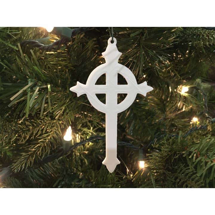 Décoration Cross 103 en acrylique (blanc) pour la vente par Economy Ornament