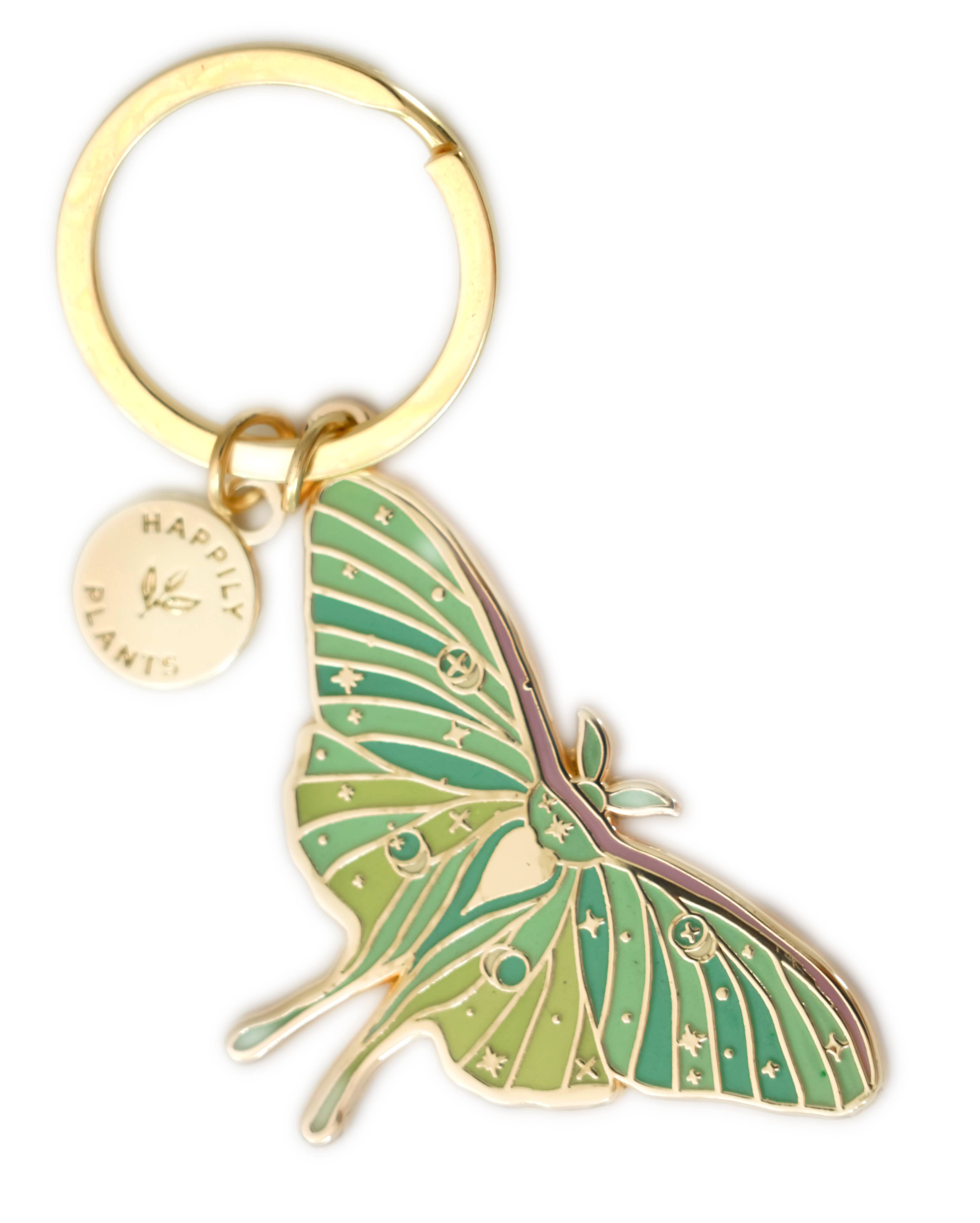 Happily Plants - Wholesale Keychain - Women's - Luna Moth Keychain Charm Glow in the Dark!  Spring Gifts8