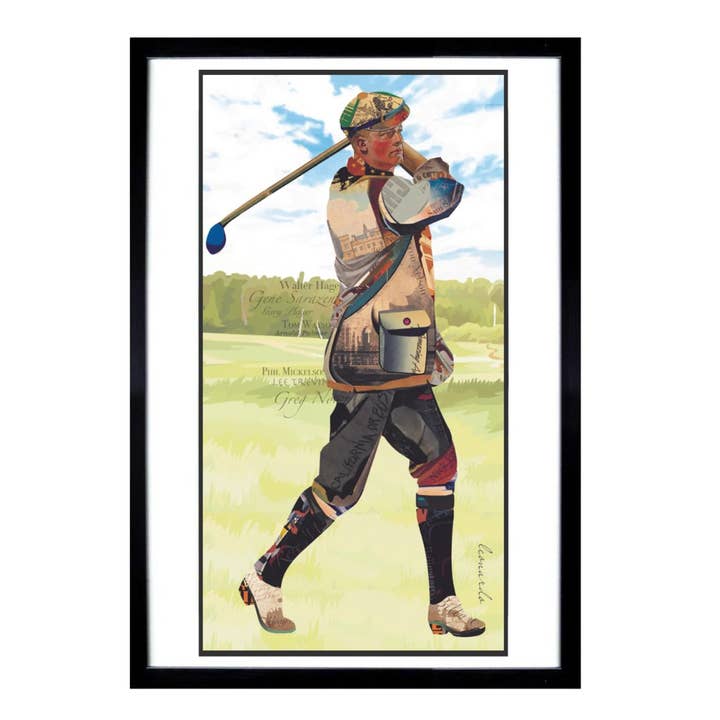 3D Collage Art | Golfer Male (40"x20") for wholesale by Canterbury Lane