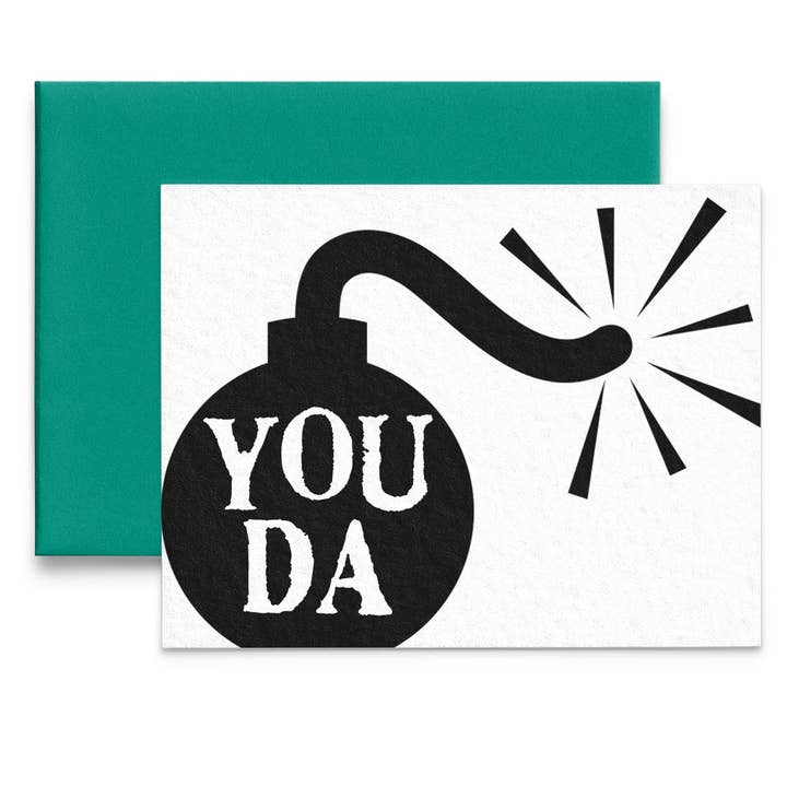 You Da Bomb Encouragement Card for wholesale by Lucky Dog Design Co.