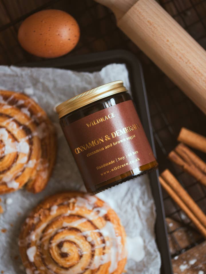 Cinnamon swirl Soy Candle by WILDRACE for wholesale by WILDRACE