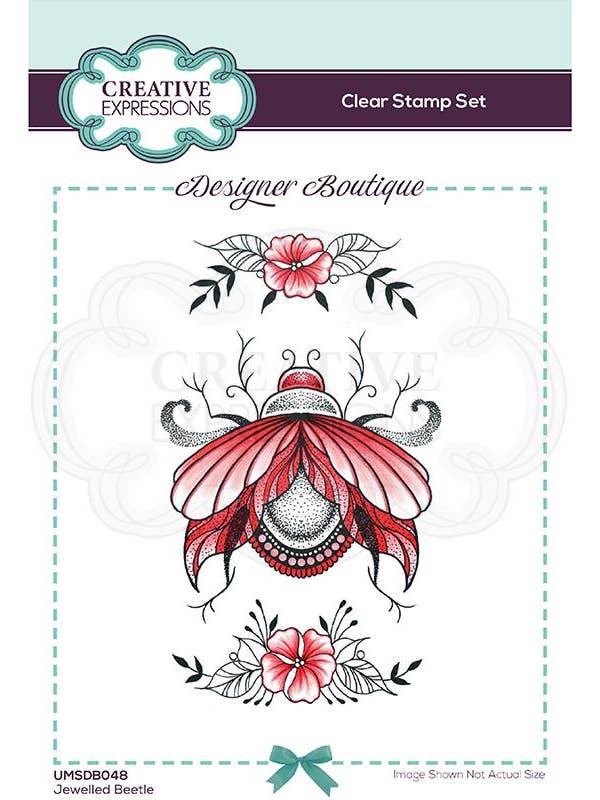 Creative Expressions Jewelled Beetle A6 Clear Stamp for wholesale by Ecstasy Crafts Distributing