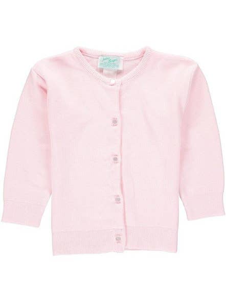 Cotton Cashmere Pink Baby Girl Cardigan for wholesale by Julius Berger & Carriage Boutique