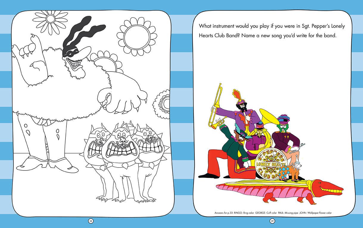 Insight Editions - #1 Pop Culture Publisher - Wholesale Coloring & Activity Book - Adult - The Beatles Yellow Submarine: A Creative Experience4