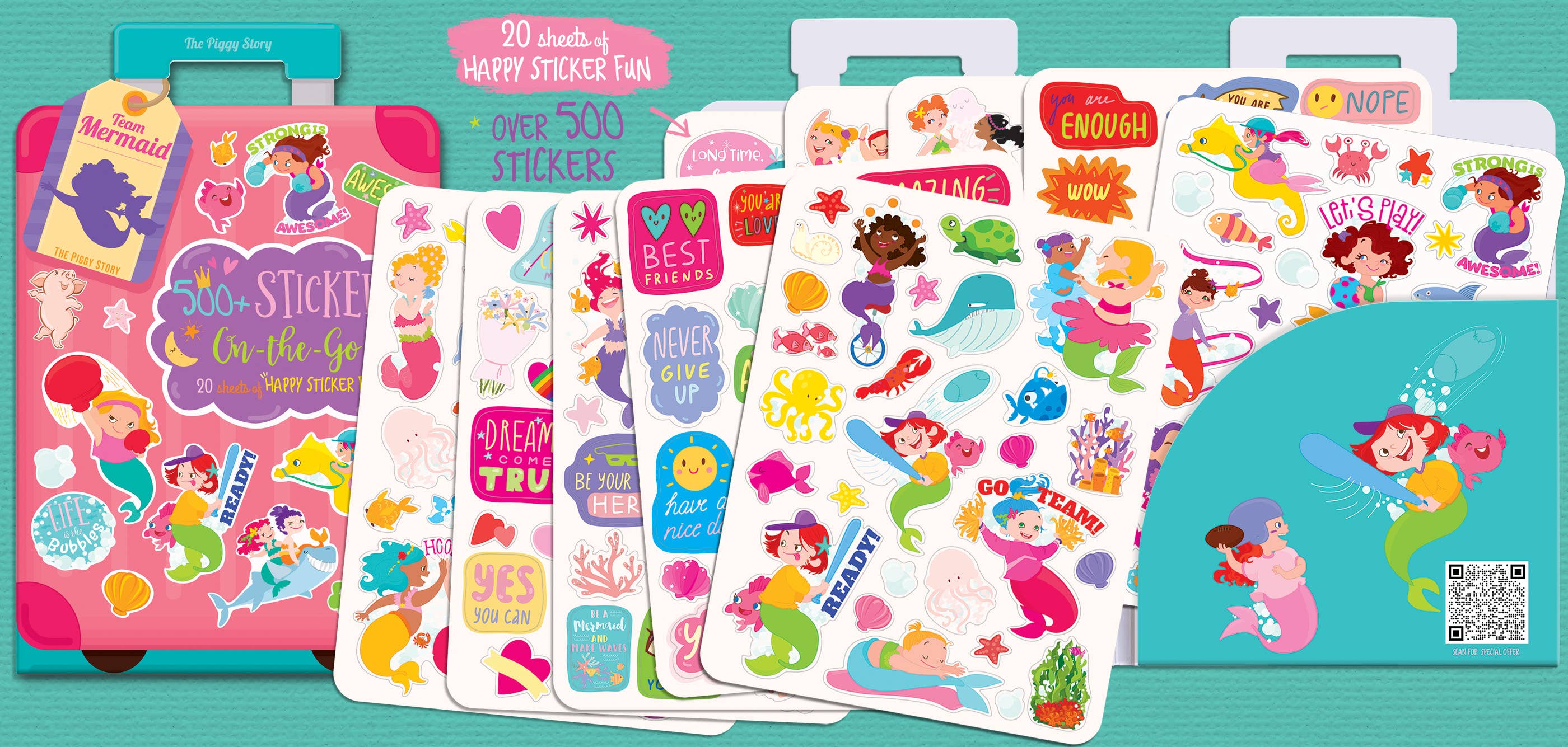 The Piggy Story - Wholesale Sticker - Kinderen en baby - 500+ stickers On-the-go Team Zeemeermin4