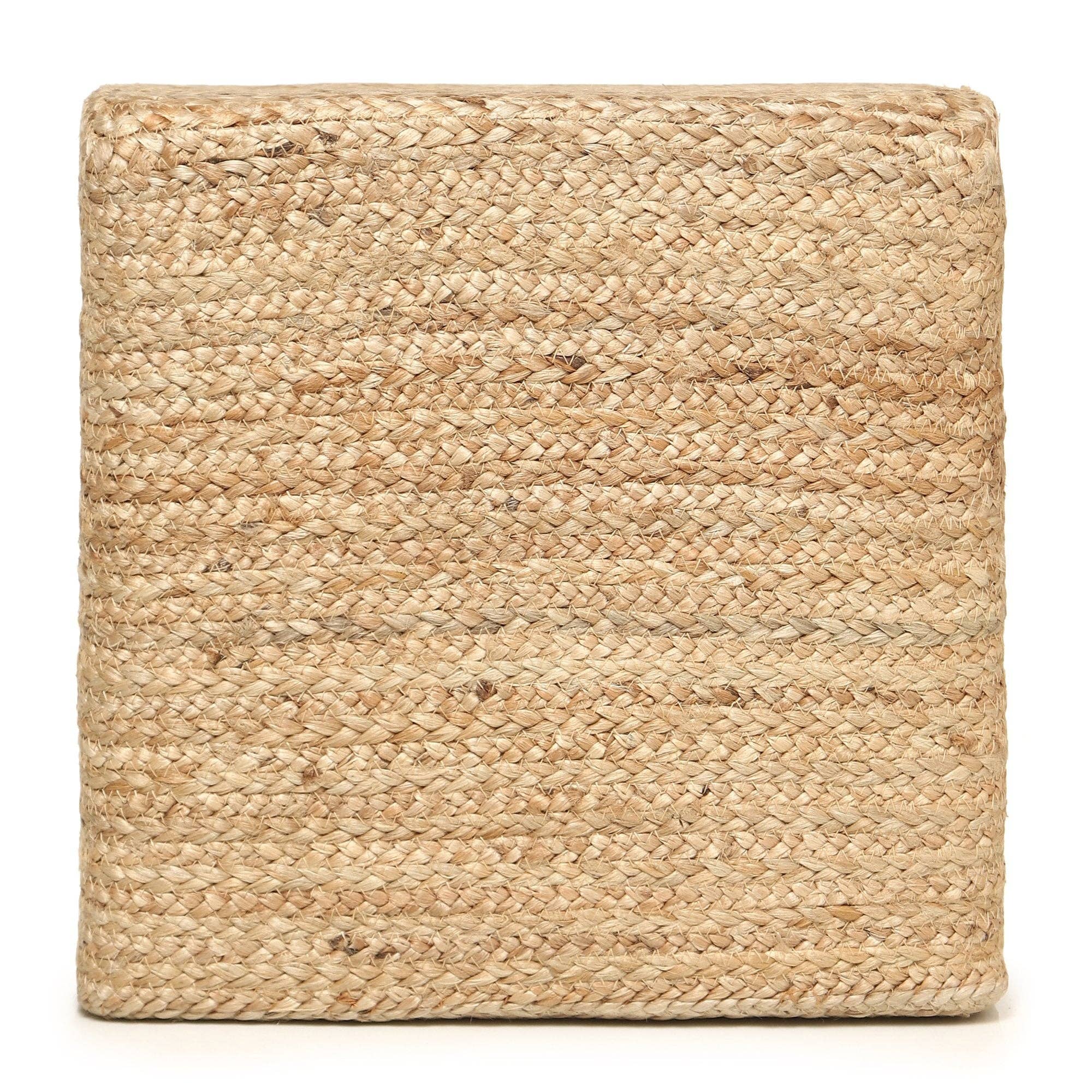 Natural · REDEARTH · Cube Jute Pouf (14.5”x14.5”x16”; Natural) for wholesale on Faire3