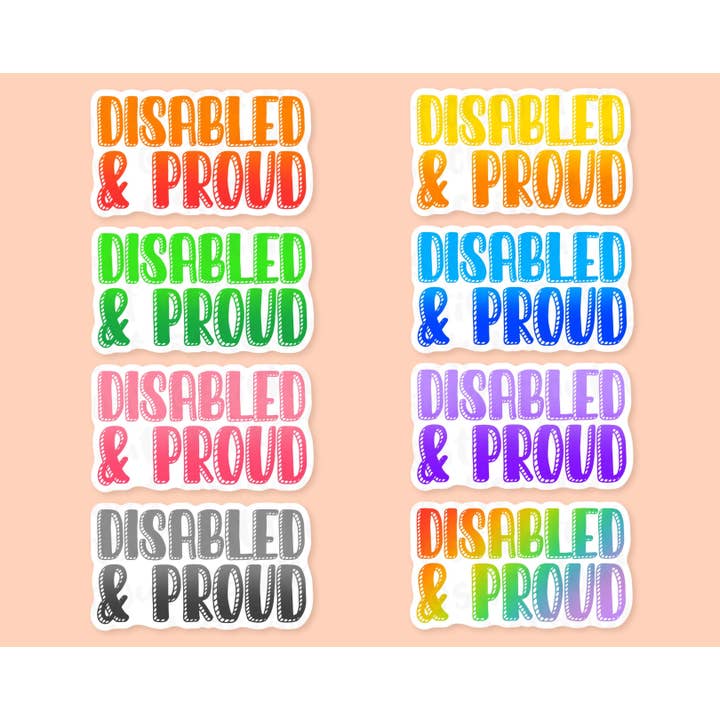 Stick It Out – Engroshandel Klistermærke – „Handicappet & Stolt"Vinyl klistermærke5