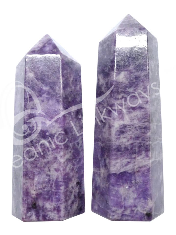 (1 LB)OBÉLISQUE - LÉPIDOLITE 5-6" pour la vente par Oceanic Linkways Inc