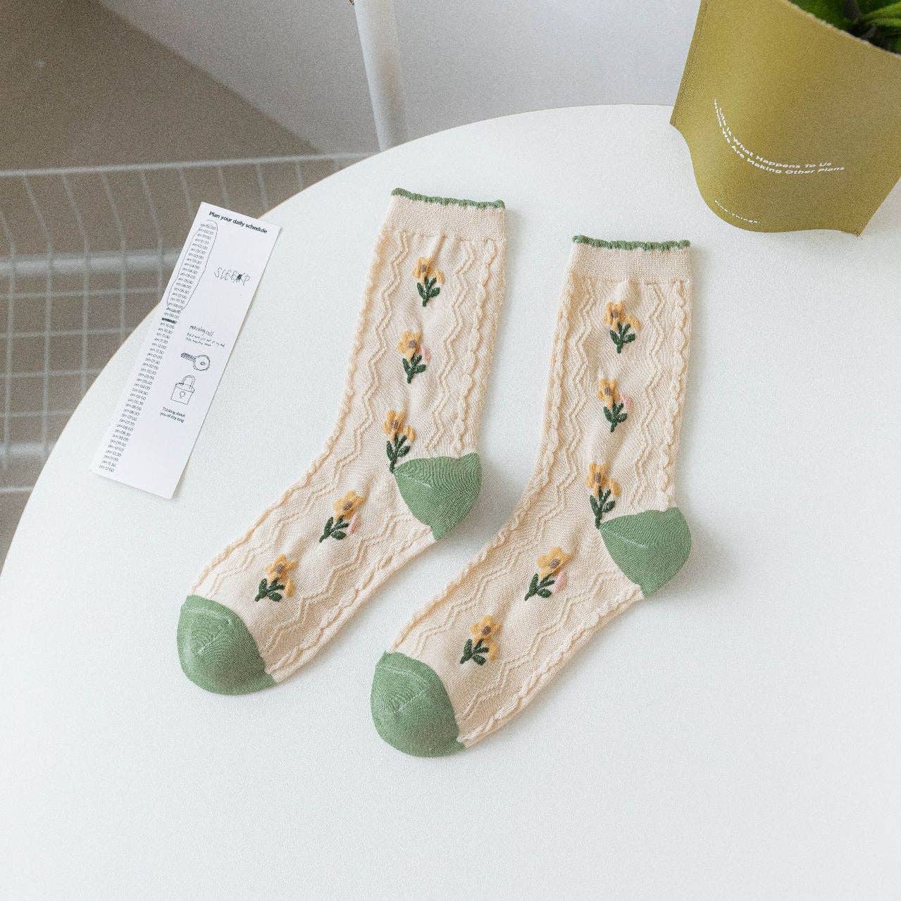 Funkyrel® Atzbranding Limited - Vente Chaussettes – femme - Rufia - Chaussettes mi-mollet femme série verte4