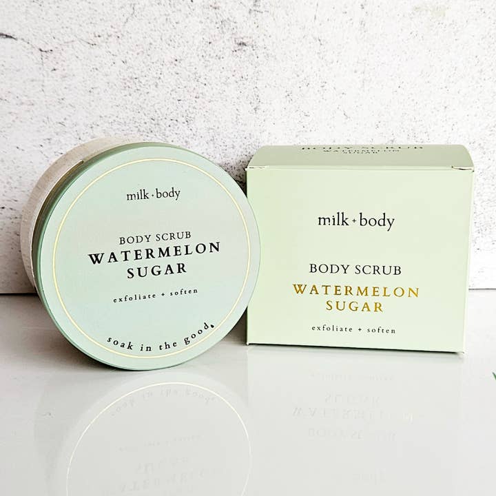 Milk + Body - Wholesale Body Scrub/Exfoliant - 10 oz Body Scrub | Watermelon Sugar4