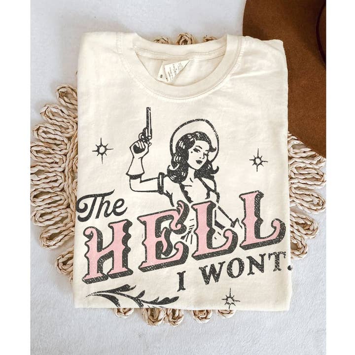 HRTandLUV - Wholesale Screen Printed T-Shirt - Women's - THE HELL I WONT MINERAL GRAPHIC TEE1