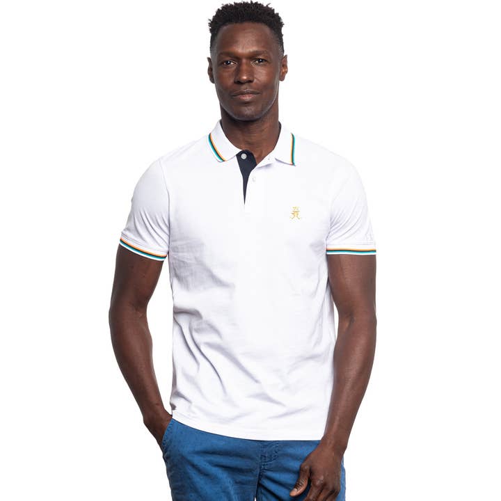 Corsica FROG Slim Fit Poloshirt - Weiß für den Großhandel von EIGHT X