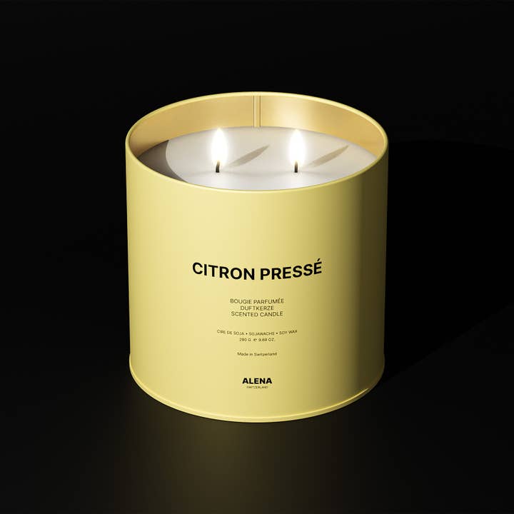 ALENA SWITZERLAND - Wholesale Jar/filled candle - Citron Pressé Scented Candle – 280G3