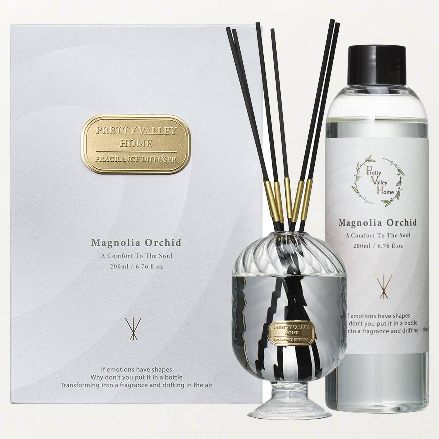 Pretty Valley Home – Großhandel Reed-Diffusor – Kristallglas-Diffusor-Sets mit Duftstäbchen - Wohnkultur & Geschenke2