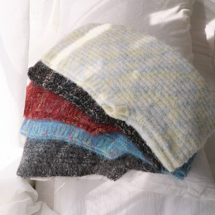 alberalkirk - Wholesale Beanie - Women's - Speckled Blend Hooded Snood Knit Beanie M5A0907