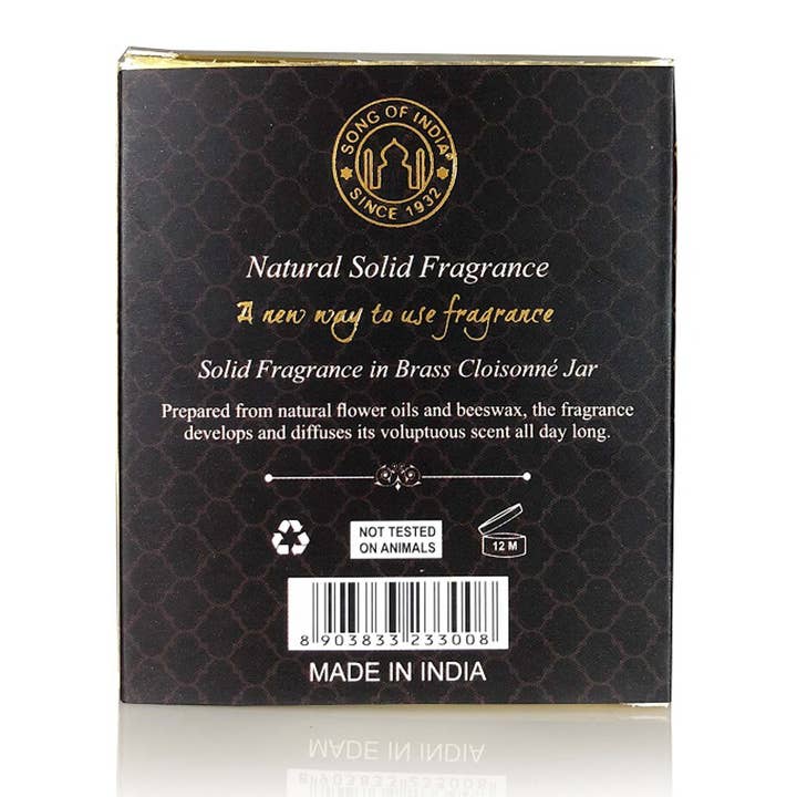 R. Expo/Song of India – wholesale Solid perfume – Packaged Solid Perfume in Brass Jar - Relax5