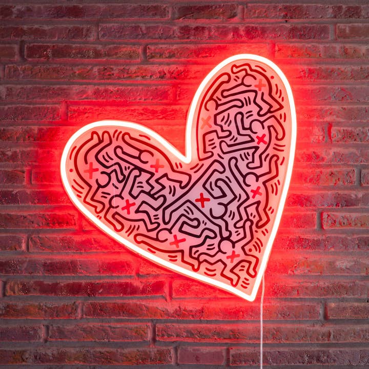 Yellowpop – Engroshandel Neonskilt – Dansekærlighed, YP x Keith Haring, LED neonskilt3