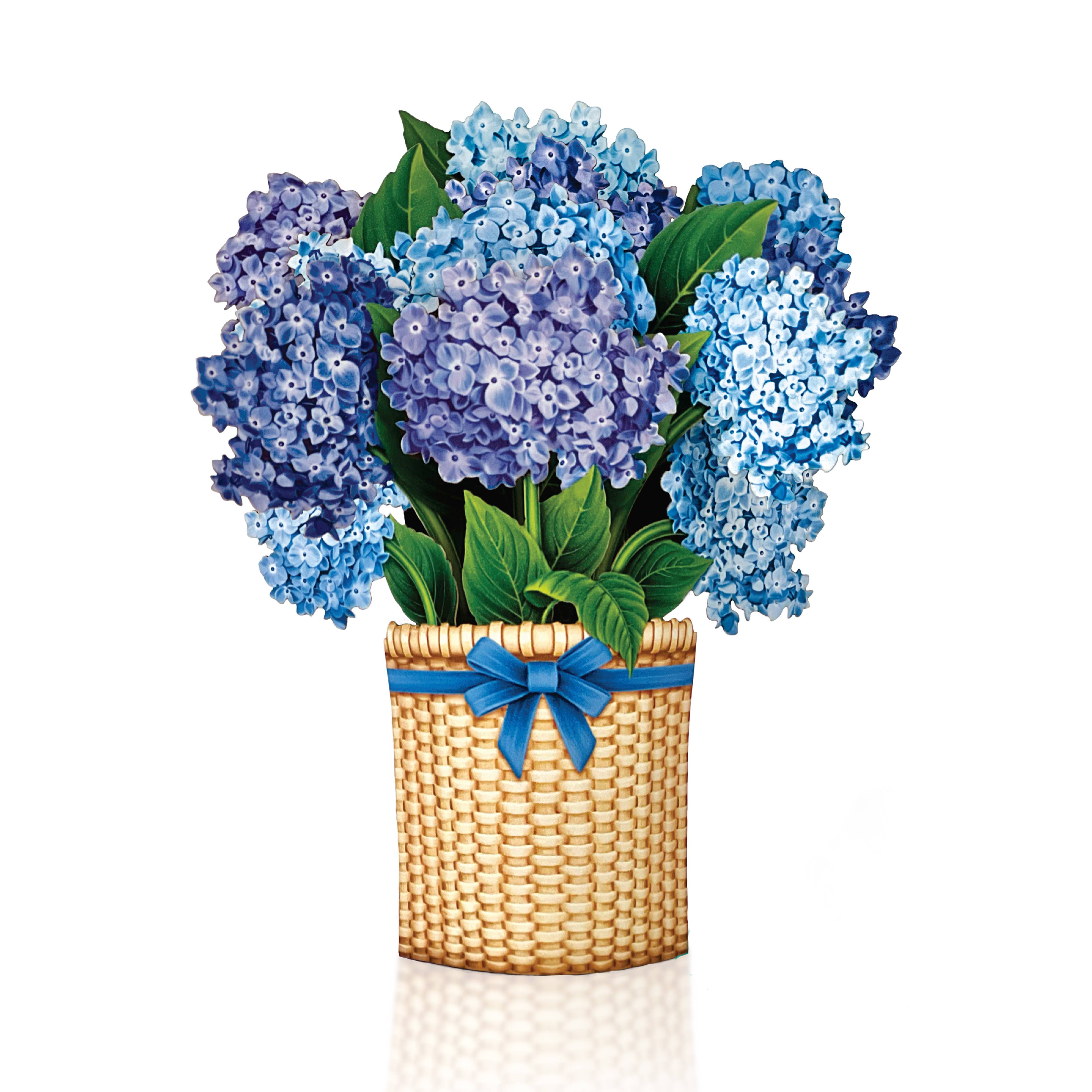 FreshCut Paper LLC - Wholesale Everyday Greeting Card - Mini Nantucket Hydrangeas (10 Pop-up Greeting Cards)6