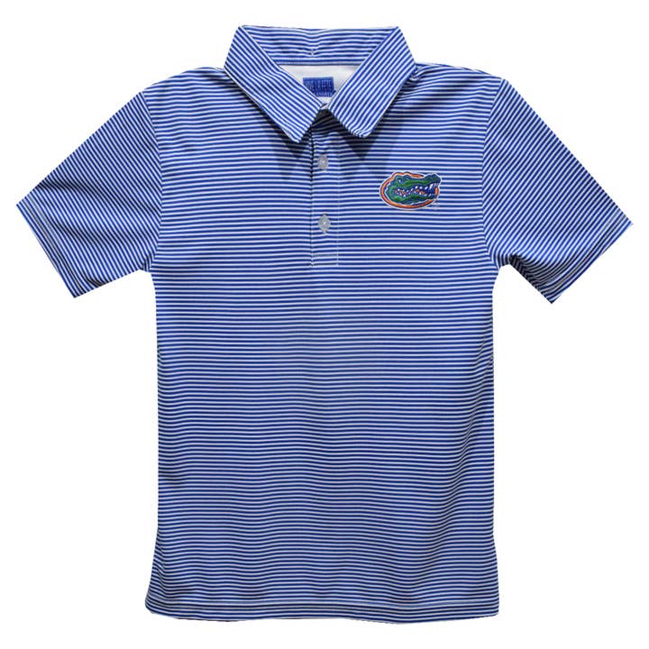 Vive La Fete - Wholesale T-Shirt - Kids - University of Florida Gators Embroidered Stripes Polo Shirt