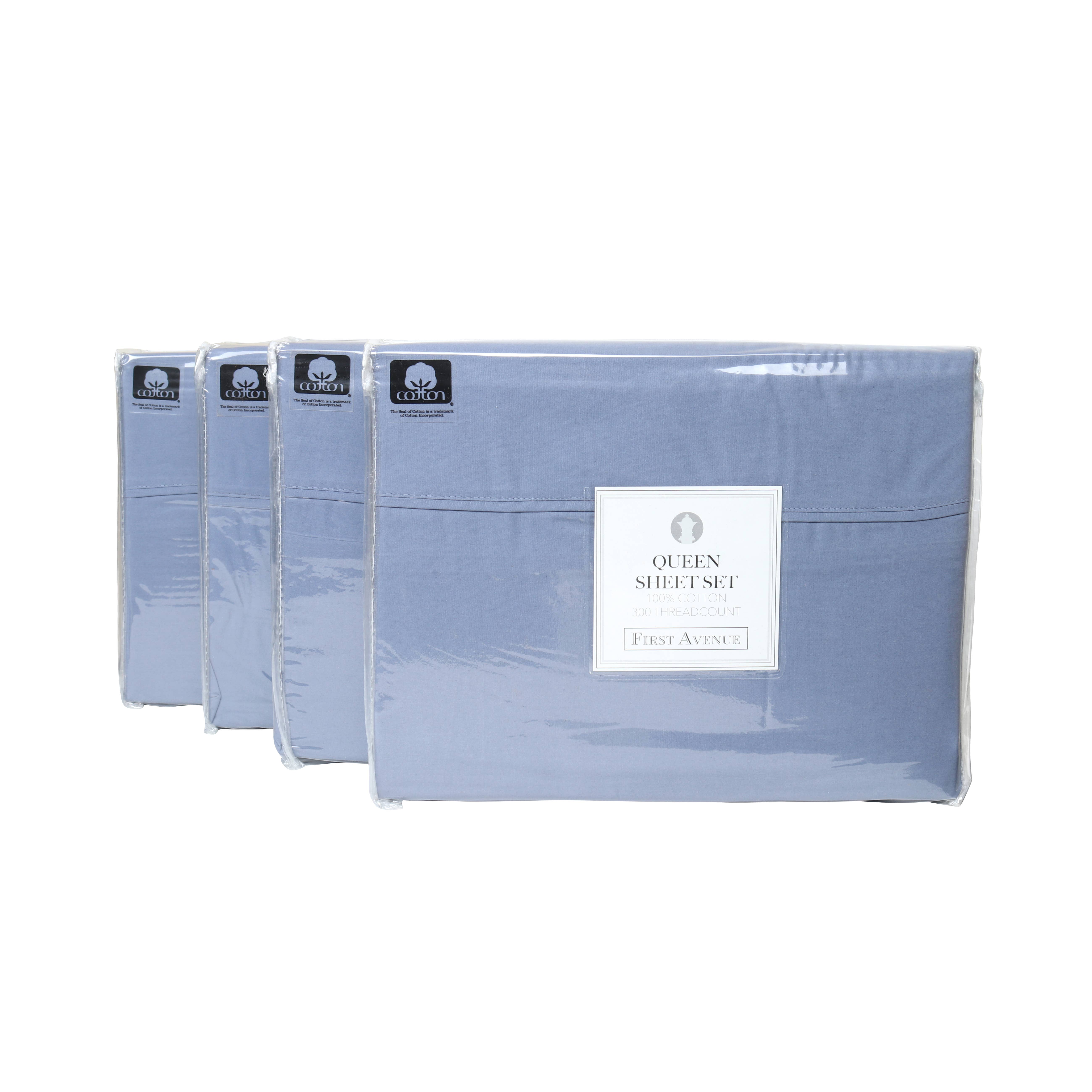 Arkwright Home - Wholesale Sheet Set - First Avenue 4pc Cotton Sheet Set - 300 Thread Count0