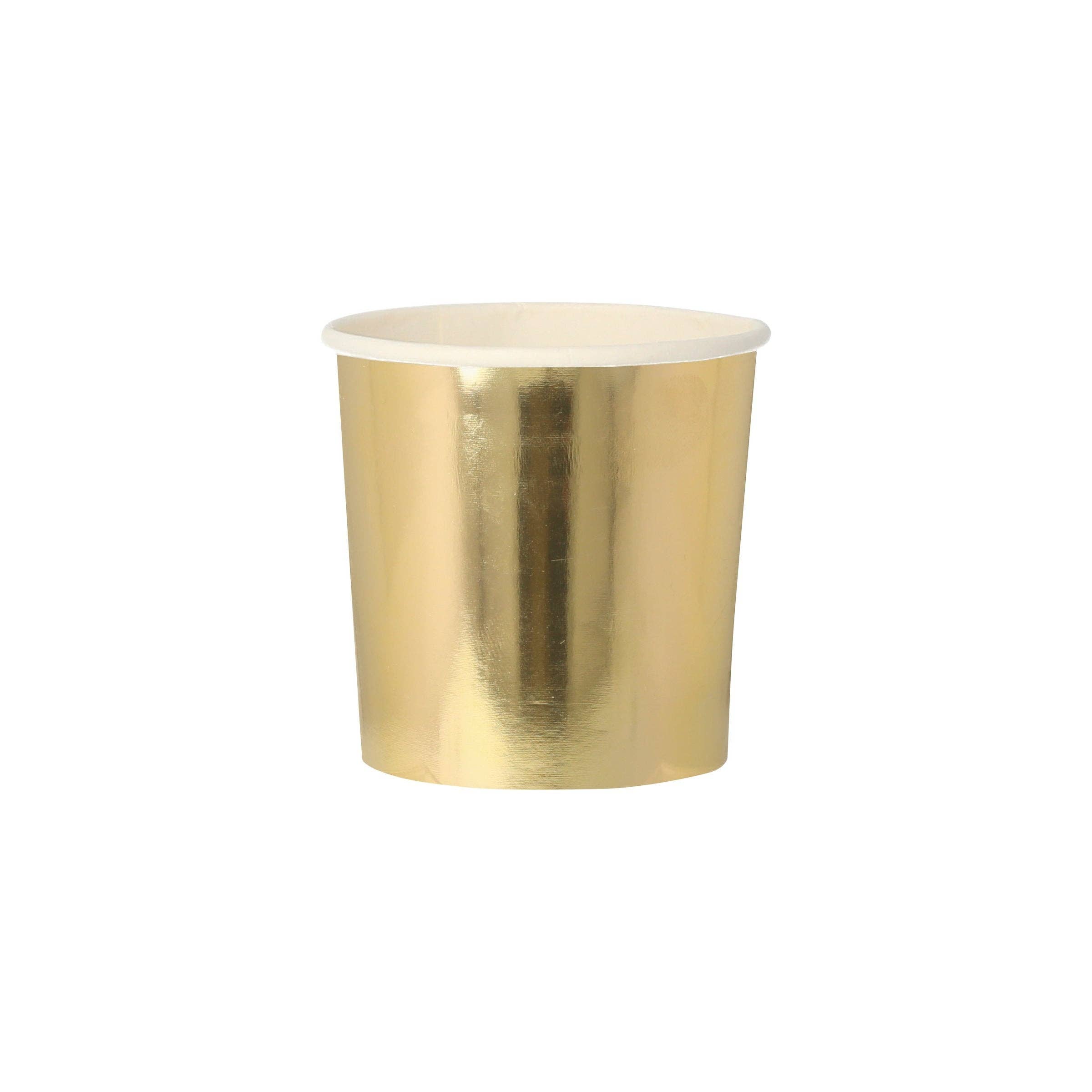 Meri Meri – wholesale Disposable cup – Gold Tumbler Cups0
