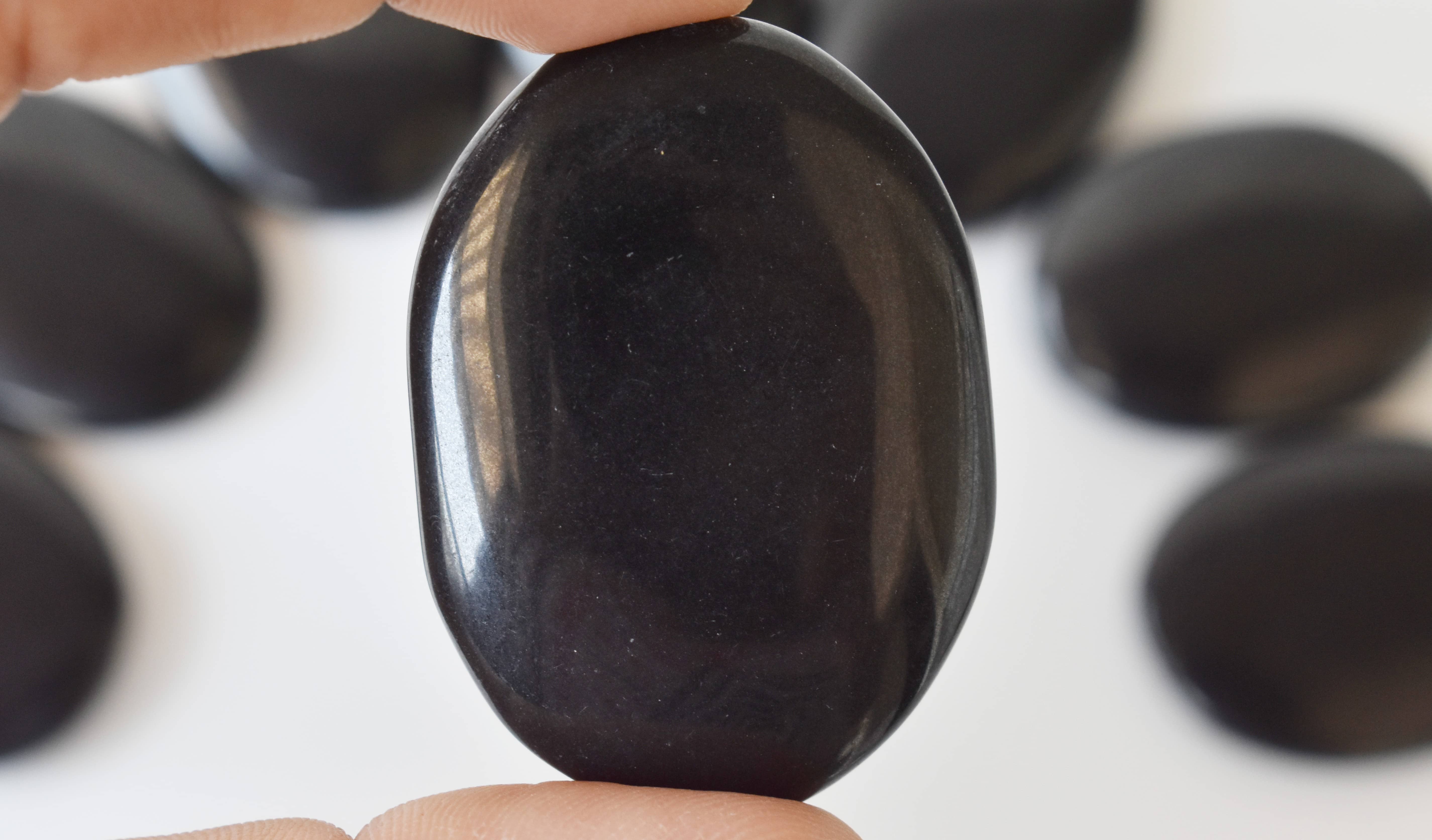 Soothing Crystals - Wholesale Spiritual Stone/Crystal - Polished Black Tourmaline Flat Stone, Gemstone Flat Stone8