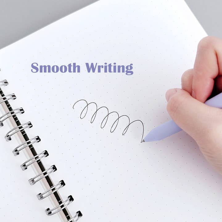 Wrapables.com - Wholesale Pen - Wrapables Retractable Black Ink Gel Pens, 0.5mm (Set of 6)16