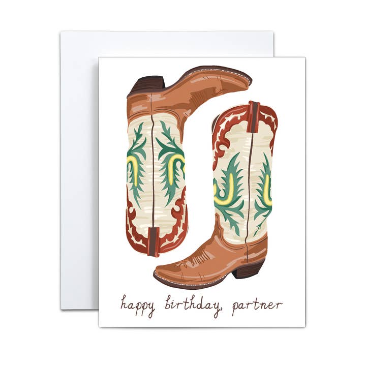 Birthday Cowboy Boots for wholesale by Copper & Print