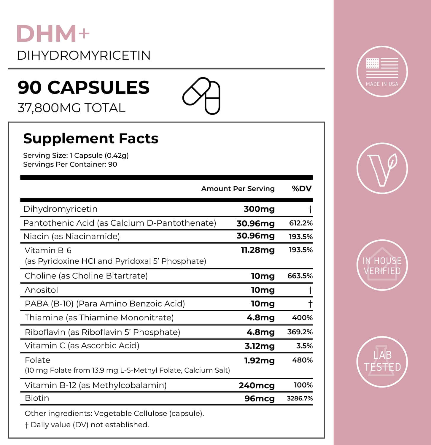 Neurogan Health – wholesale Oral supplement/vitamin – Dihydromyricetin Capsules (DHM)1