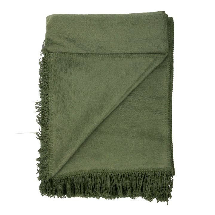 plaid uni groen xl 150x200cm voor wholesale door Mars & More - Brand of B Living