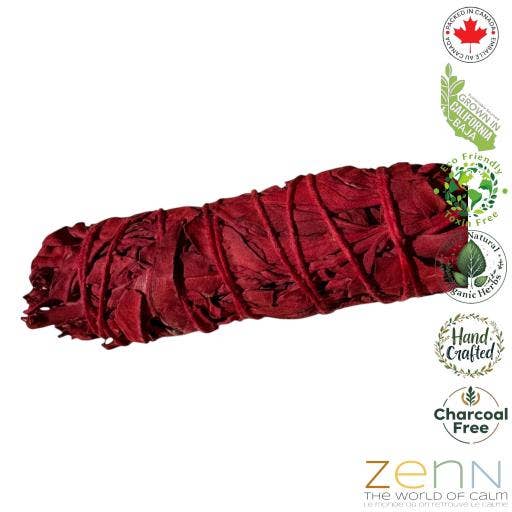 International Gifts Ltd. - Wholesale Sage Bundle - Zenn Organic White Sage Dragons Blood 4`` (Packaged 3 P-044