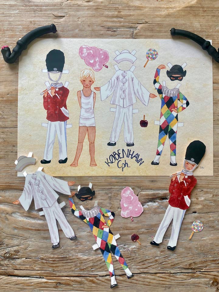 Boneca de Vestir - Arlequim por atacado de Tall Hat Tales