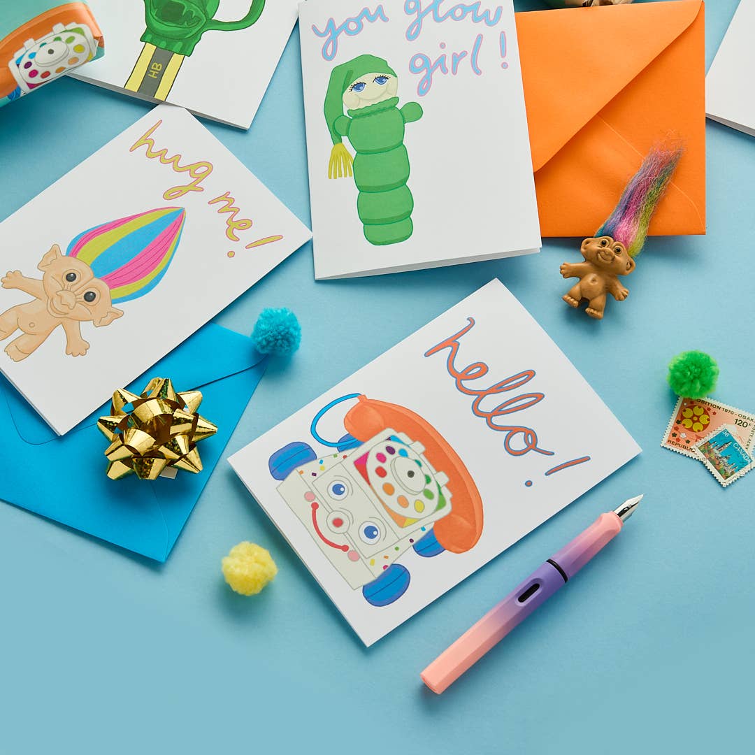 You've Got Pen On Your Face - Wholesale Friendship Card - Hello! Vintage Toy Phone Greeting Card | Friendship Card2